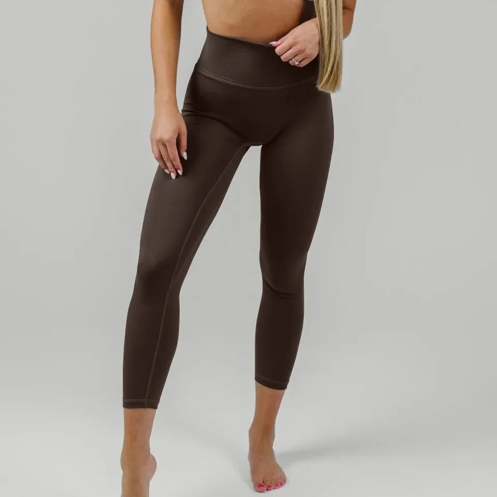 NWT Zyia Earth Streamline High-Waisted Brown Leggings - Picture 1 of 6